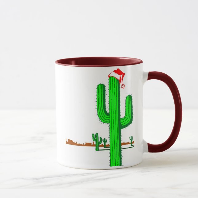 Arbre de Noël de cactus - tasse (Droite)