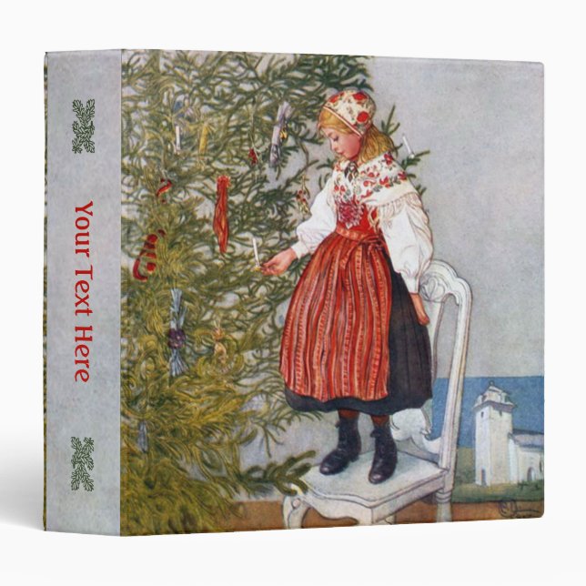 Arbre de Noël de Carl Larsson 1,5" classeur (Devant/Côté)