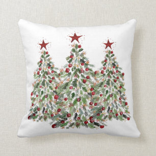 Arbre de Noël de couleur d'eau 20"" coussin x20