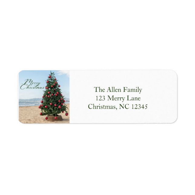 Arbre de Noël de plage tropical | Adresse de vacan (Devant)