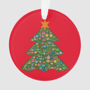 Arbre de Noël d'Emoji et coeur rouge de Built4Love