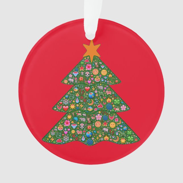 Arbre de Noël d'Emoji et coeur rouge de Built4Love (devant)