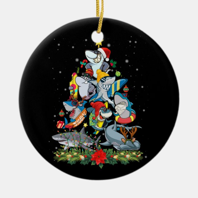 Arbre de Noël des requins Ornement Amateurs de req (Devant)