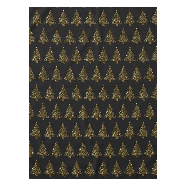 Arbre de Noël d'or - petite nappe (Devant)