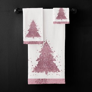 Arbre de Noël élégant   Dusty Mauve Pink Splatter