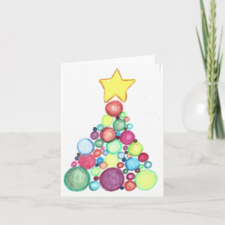 Arbre de Noël en bulle, carte pour notes vierge