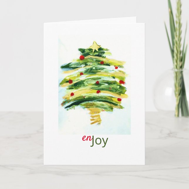 Arbre de Noël et Carte de voeux de Noël (Devant)