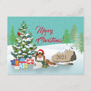 Arbre de Noël et étagère de Noël Carte postale