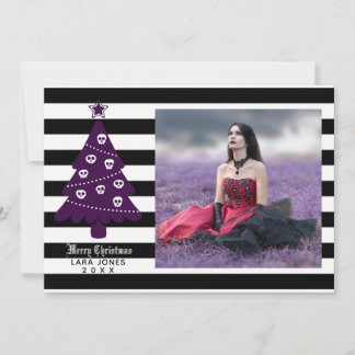 Arbre de Noël gothique avec Carte photo à rayures
