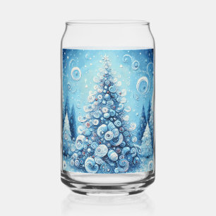 Arbre de Noël impressionniste Whimsical Bleu