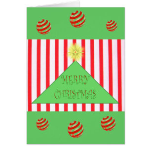 Arbre de Noël Joyeux rayé