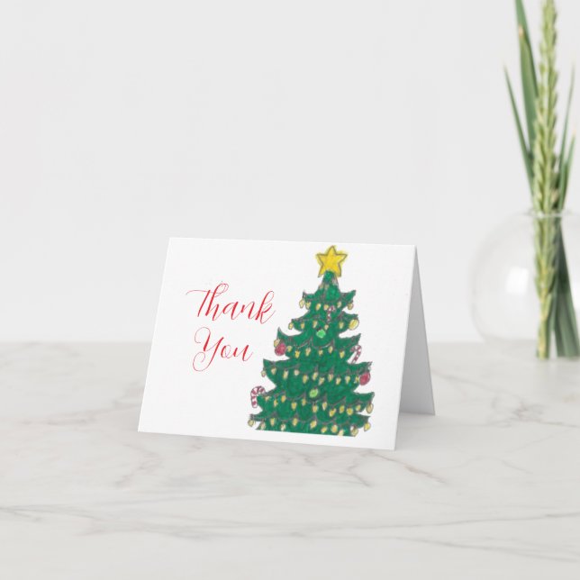 Arbre de Noël Merci Note (Devant)