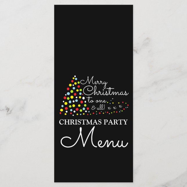Arbre de Noël moderne, Menu Fête de Noël (Devant)
