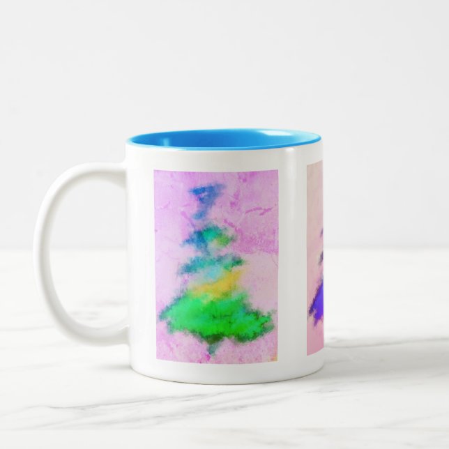 Arbre de Noël Mug Baby Blue Intérieur (Gauche)