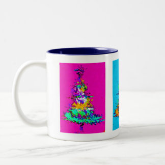 Arbre de Noël Mug bleu foncé Intérieur