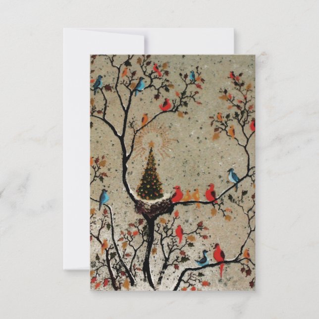 Arbre de Noël Nid ~  Invitations (Devant)