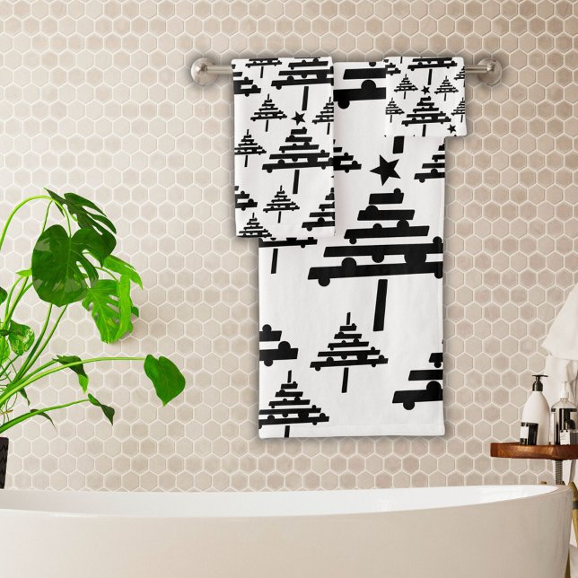 Arbre de Noël noir et blanc Abstrait (Créateur téléchargé)
