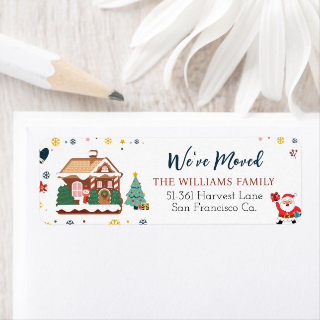 Arbre de Noël Nous avons déménagé Étiquette itinér