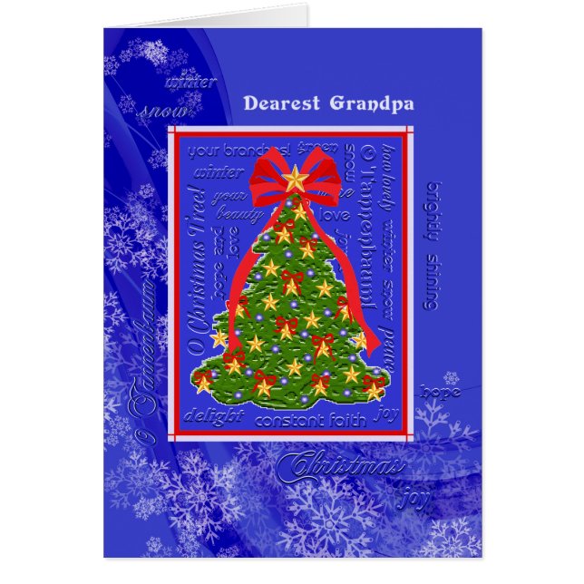 Arbre de Noël O Tannenbaum Snowflakes pour grand-p (Devant)