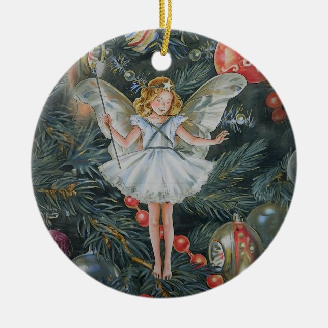 Arbre de Noël Ornement de la fée, Personnalisé (Devant)
