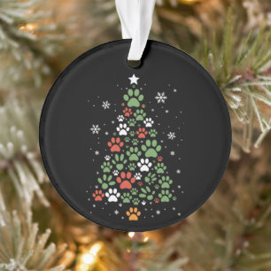 Arbre de Noël Patte d'animal Chats Amoureux de Chi