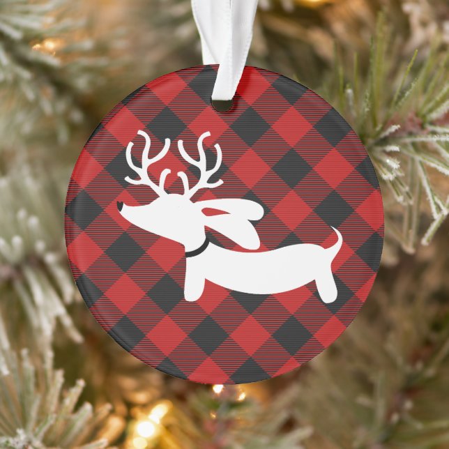 Arbre de Noël Plaid Dachshund (Arbre)