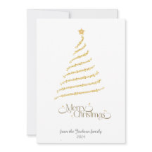 Arbre de Noël plat Carte de vacances non photo