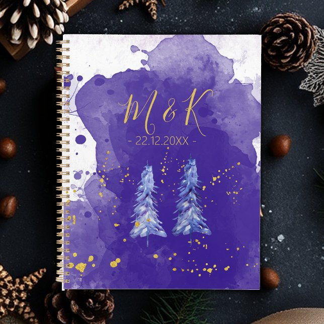Arbre de Noël pourpre Flèches de neige dorées (Créateur téléchargé)
