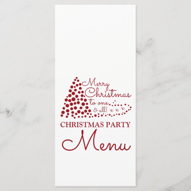 Arbre de Noël rouge, Menu Fête de Noël (Devant)