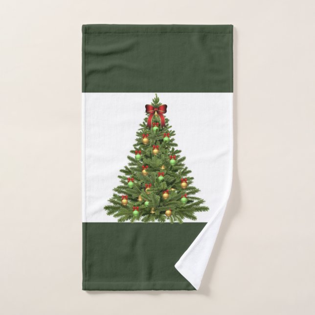 Arbre de Noël Salle de bain serviette main (Serviette à main)