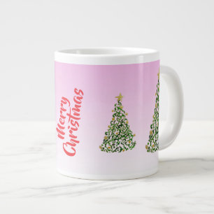 Arbre de Noël sur Mug Arrière - plan Rose
