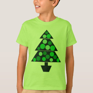 Arbre de Noël vert de babioles - T-shirt d'enfant
