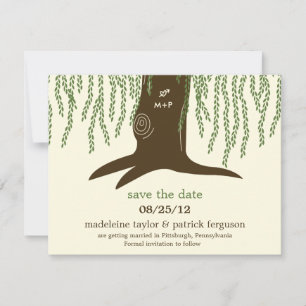 Arbre de saules Enregistrer la carte de date