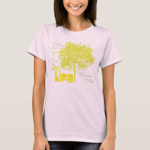 Arbre de T-shirt chrétien organique d'écriture