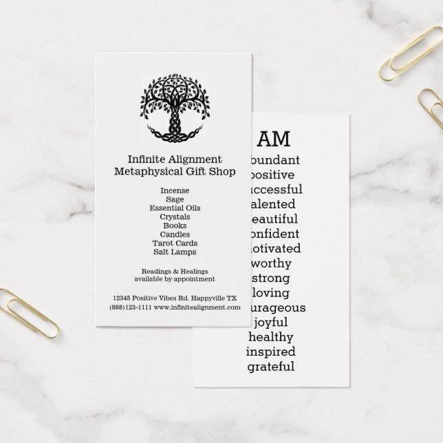 Arbre de vie Affirmations positives Je suis (Bureau)