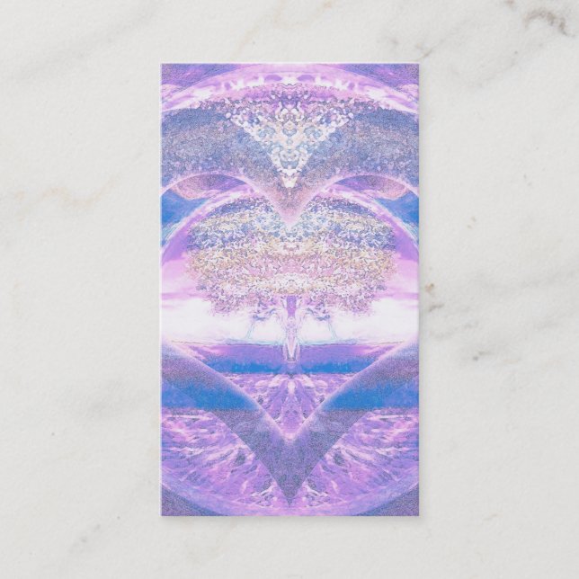 Arbre de vie avec Carte de visite de coeur (Devant)