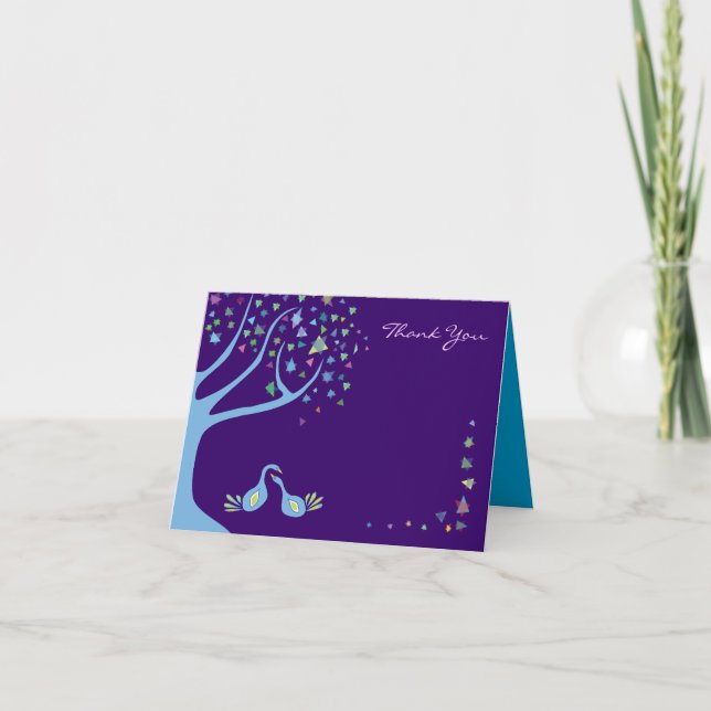 ARBRE DE VIE Bat mitzvah Carte de remerciements pl (Devant)