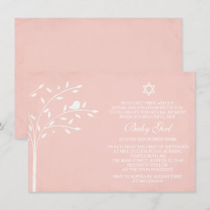Arbre de vie Bébé Fille Naming Invitation de jour,