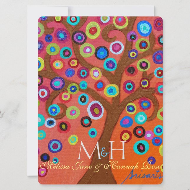 Arbre de vie B'not Mitzvah Invitations (Devant)