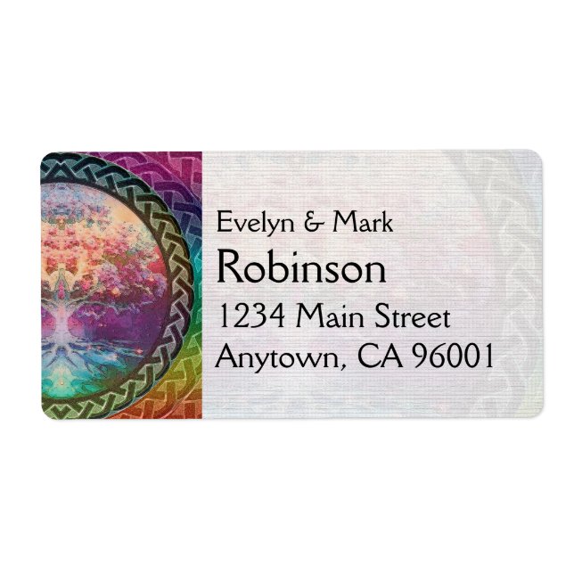 Arbre de vie paisible en arc-en-ciel (Devant)