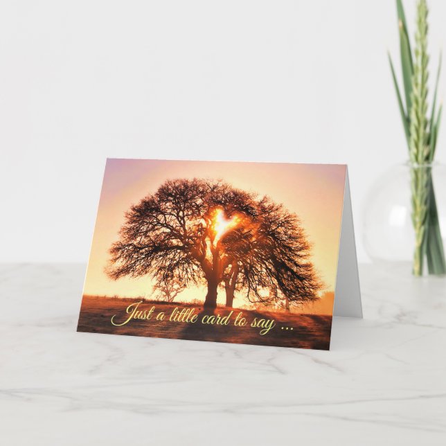 Arbre de vie penser à vous carte mignonne (Devant)
