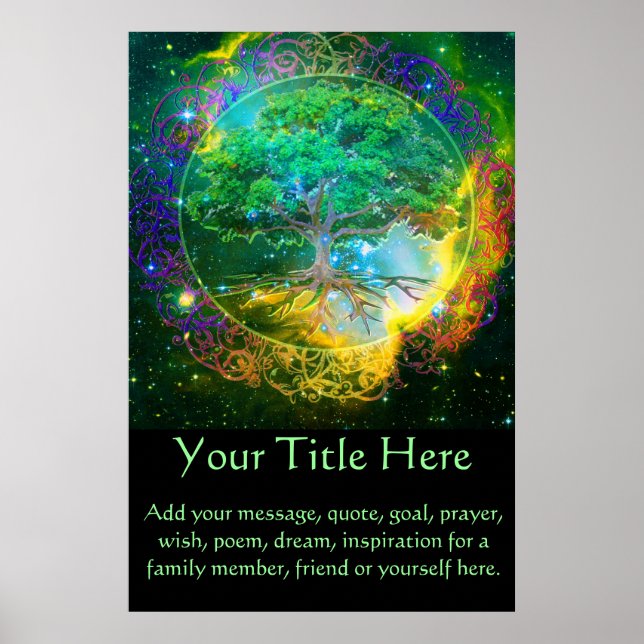 Arbre de vie PersonnaliserABLE Poster (Devant)