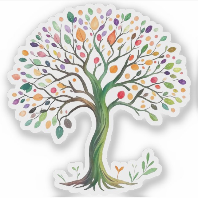 Arbre de vie sticker vinyle (Devant)