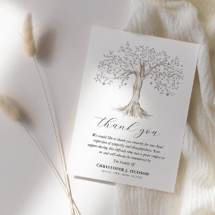 Arbre de vie Sympathie Merci Cartes