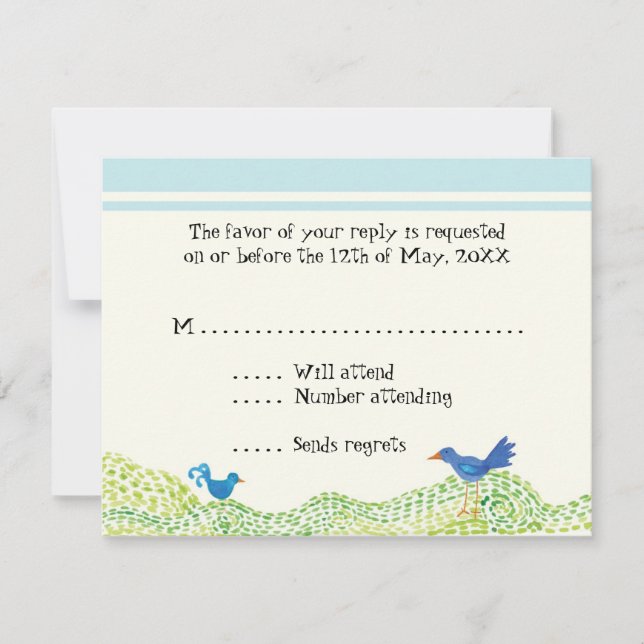 Arbre de vie, Whimsical Boy RSVP Cartes de réponse (Devant)