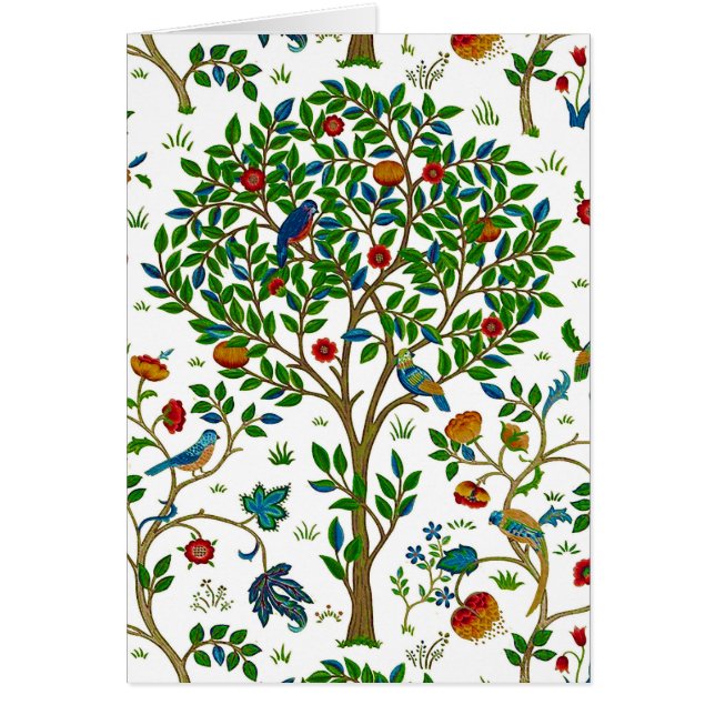 Arbre de William Morris de motif de la vie, vert (Devant)