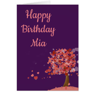 Arbre des Coeurs joli coeur d'art nom d'anniversai