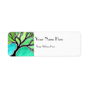 Arbre d'hiver dans des tons verts
