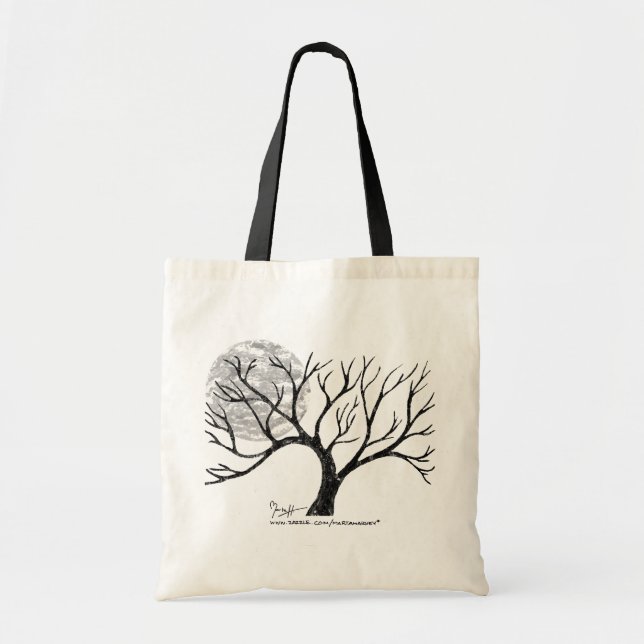 Arbre d'hiver et sac noir et blanc de lune (Devant)