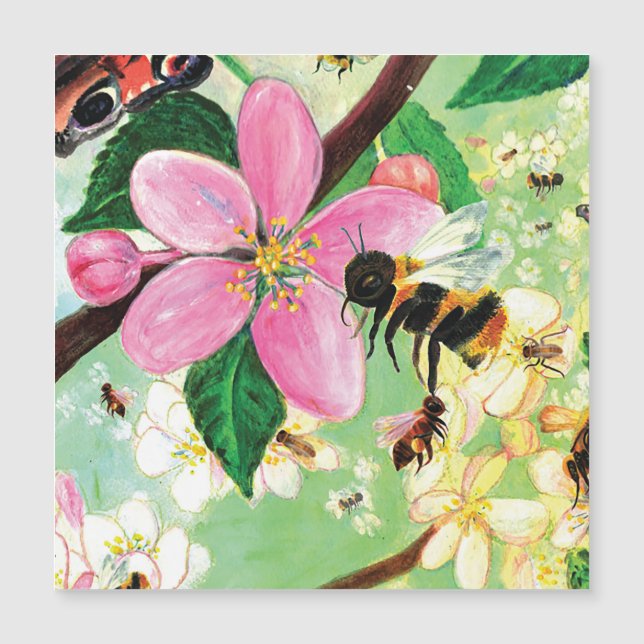 Arbre en floraison avec la carte magnétique des ab (Devant)
